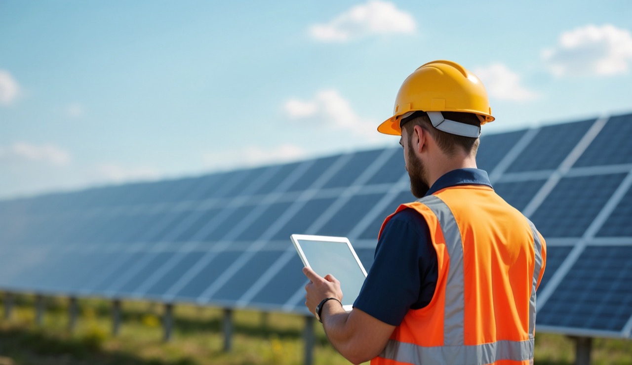 Field service technician using AI-powered mobile tools